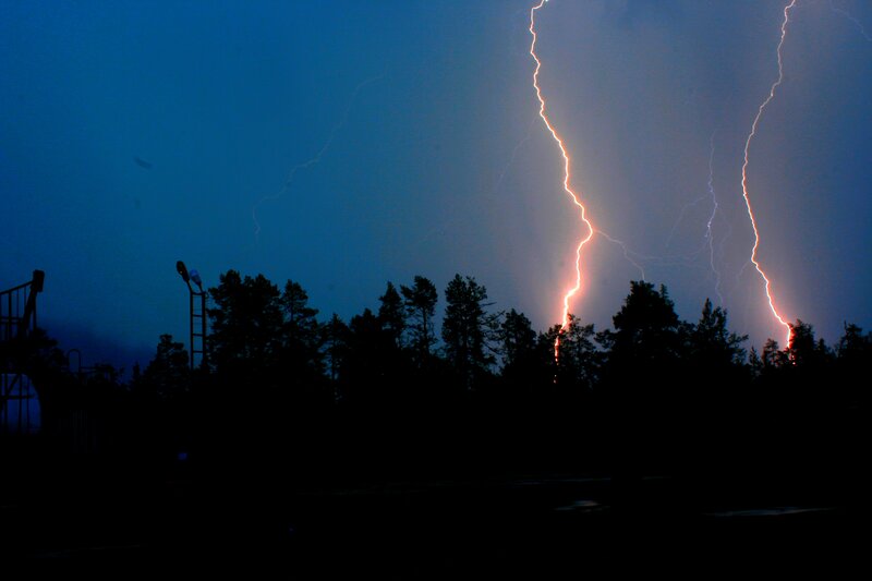 Lightning Striking Trees
