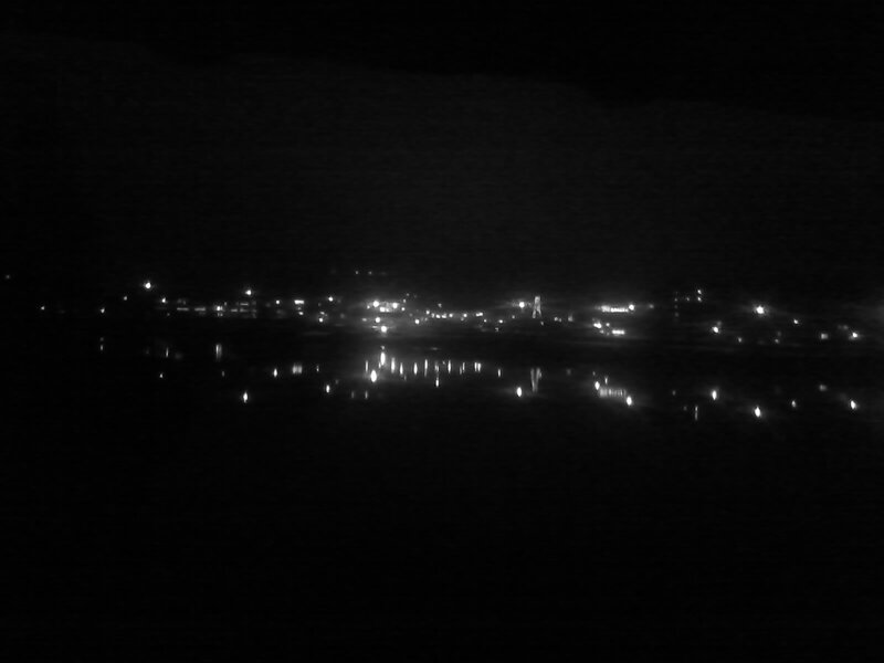 Lights on Water at Night