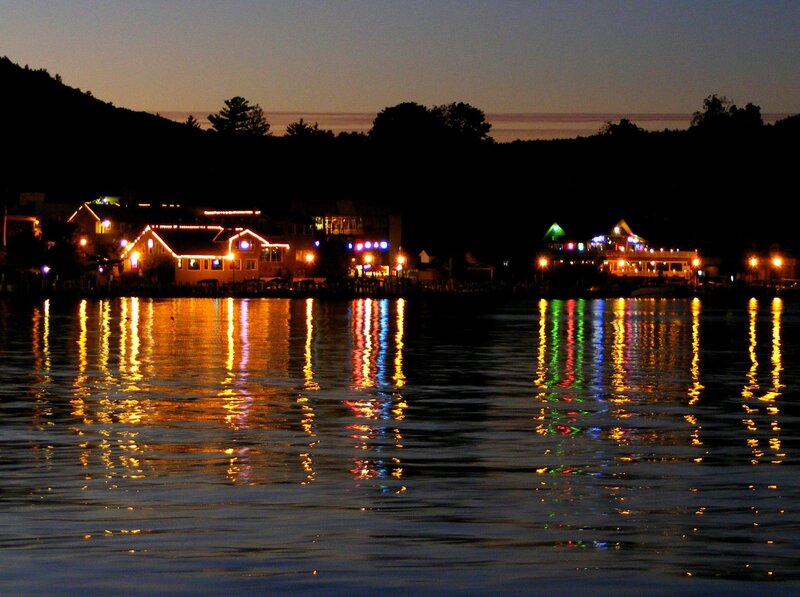 Lights on Waterfront Buildings