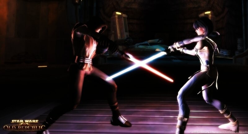 Lightsaber duel in Star Wars