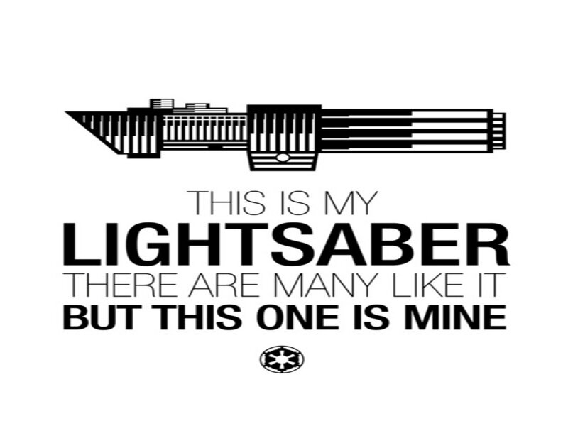 Lightsaber Illustration — Black