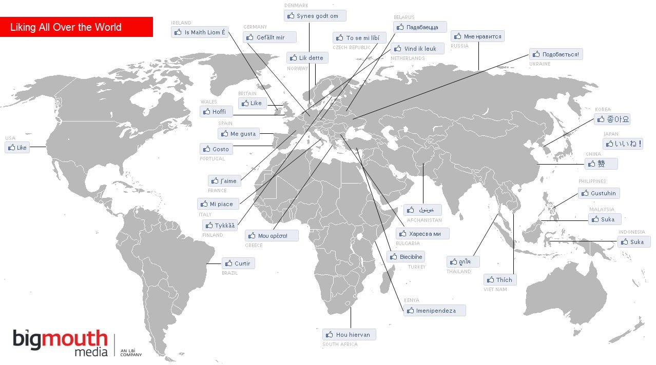 Liking All Over the World