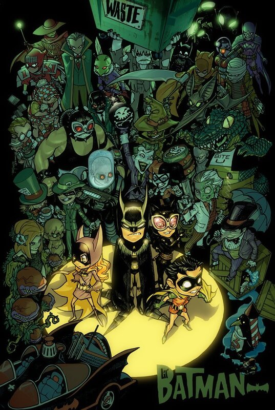 Lil' Batman villain collage