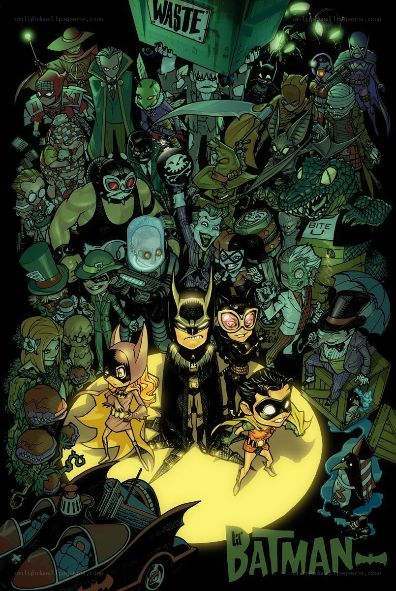 Lil' Batman villain collage