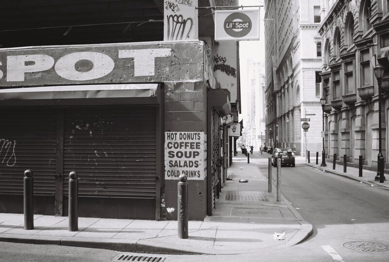 Lil' Spot storefront on a city street