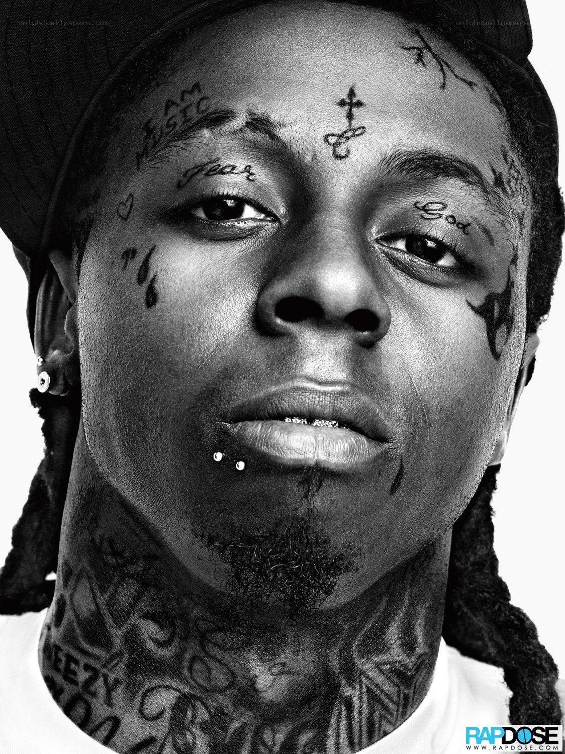 Lil Wayne with facial tattoos
