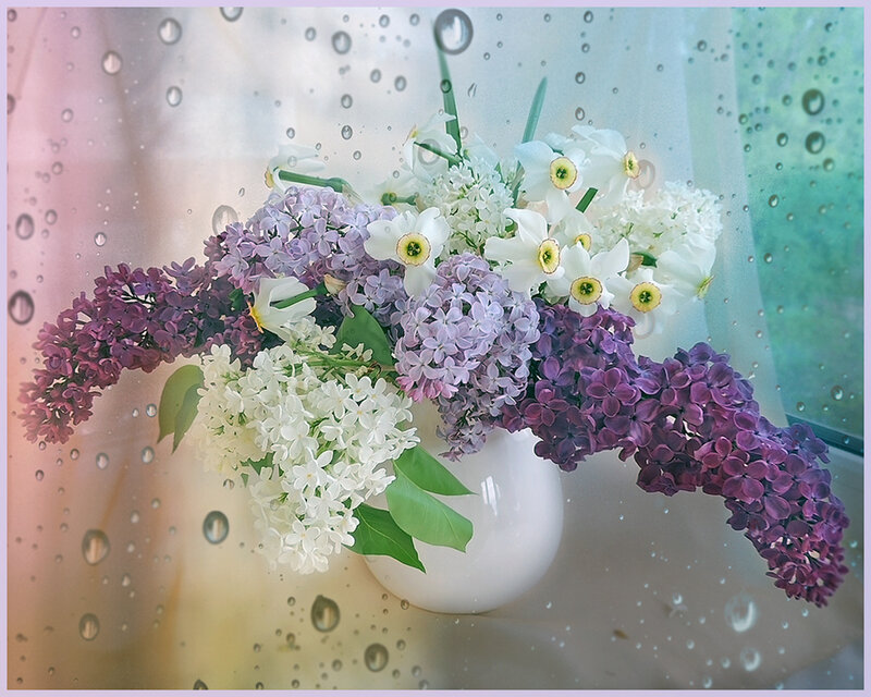Lilac and Daffodil Bouquet
