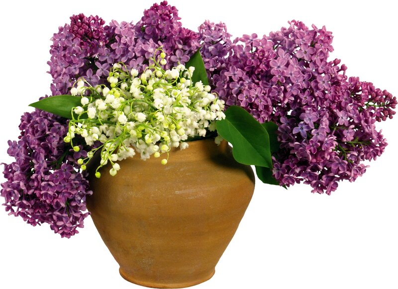 Lilac and lily of the valley bouquet