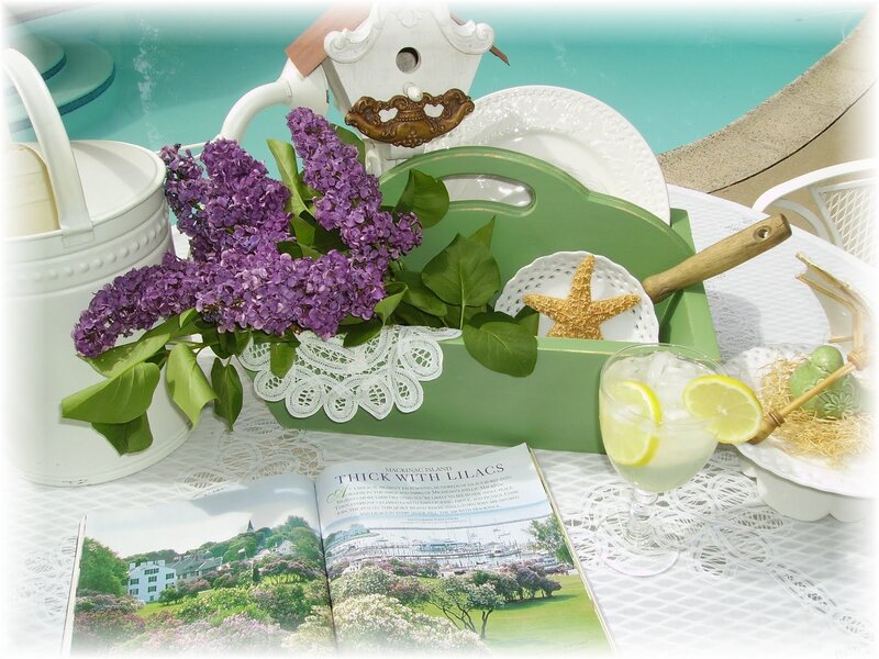 Lilac Bouquet on Table — Purple, Serene, Afternoon, Photograph