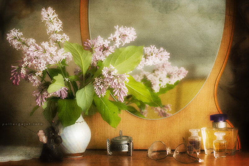 Lilac Flowers in Vase