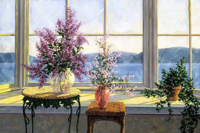 Lilac Flowers in Vases