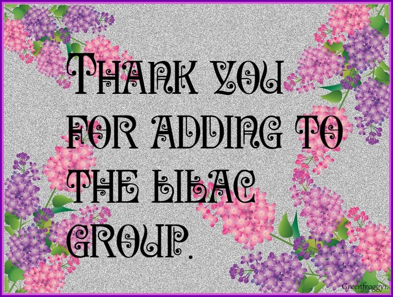 Lilac Flowers with Text