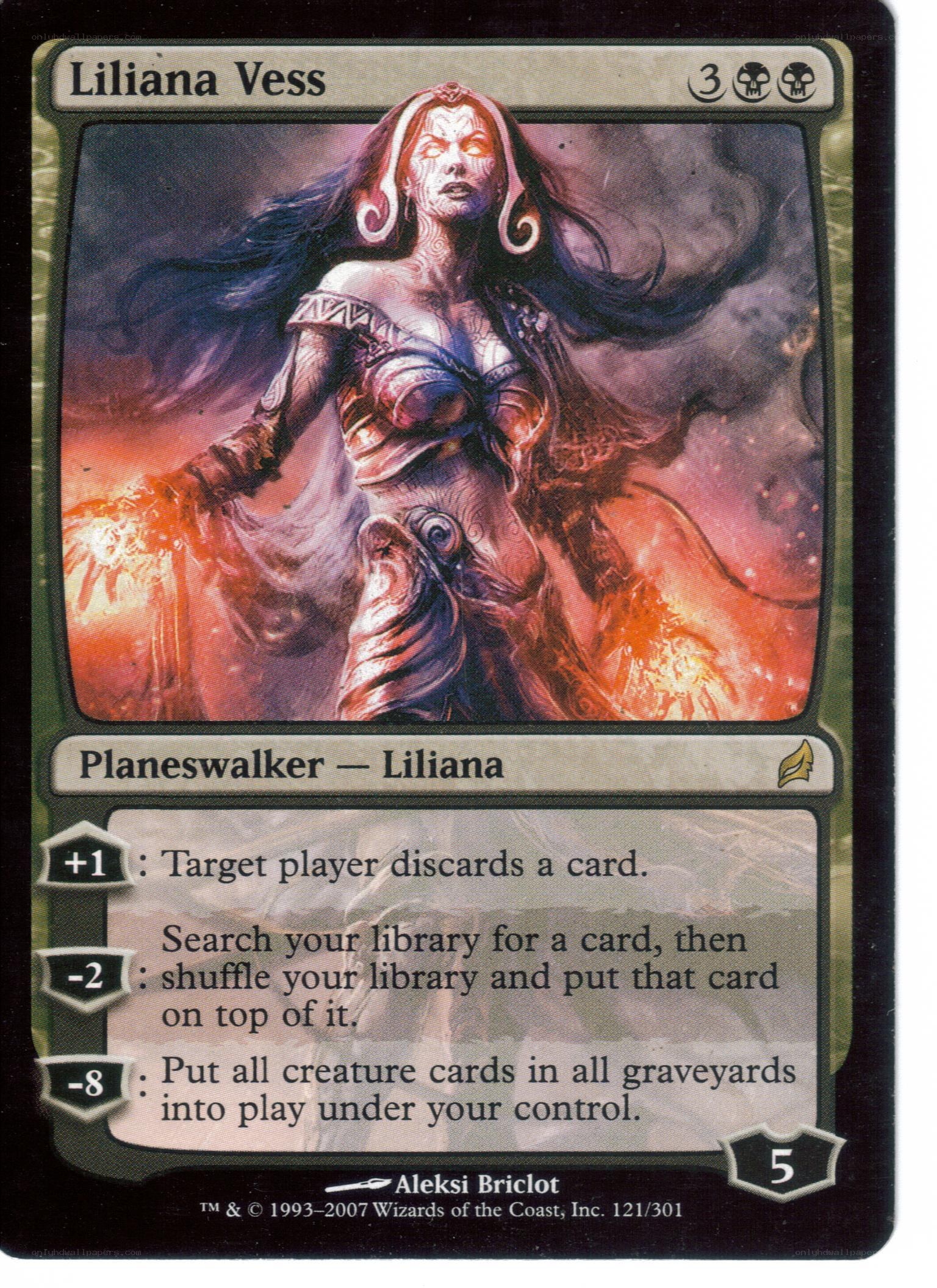 Liliana Vess planeswalker card
