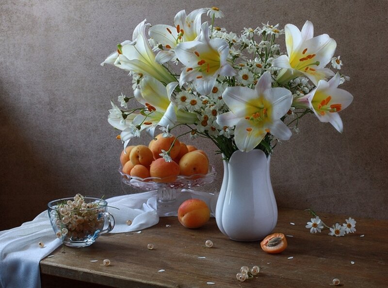 Lilies and Apricots