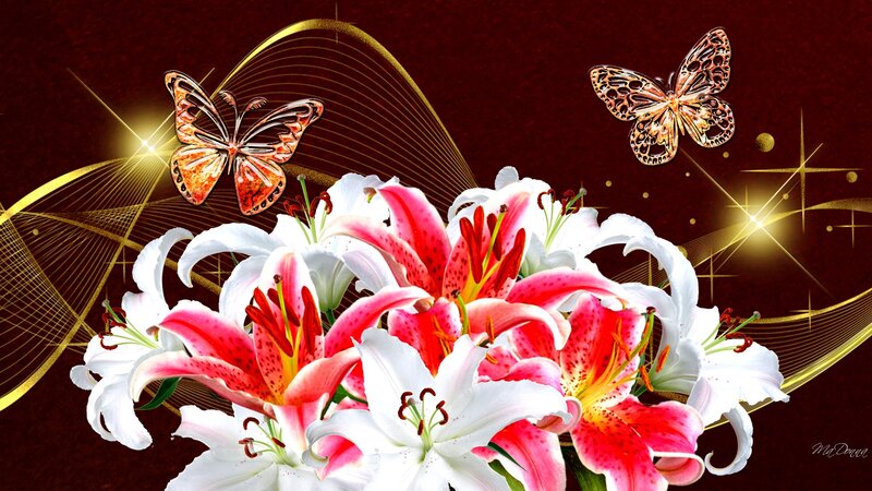 Lilies and Butterflies