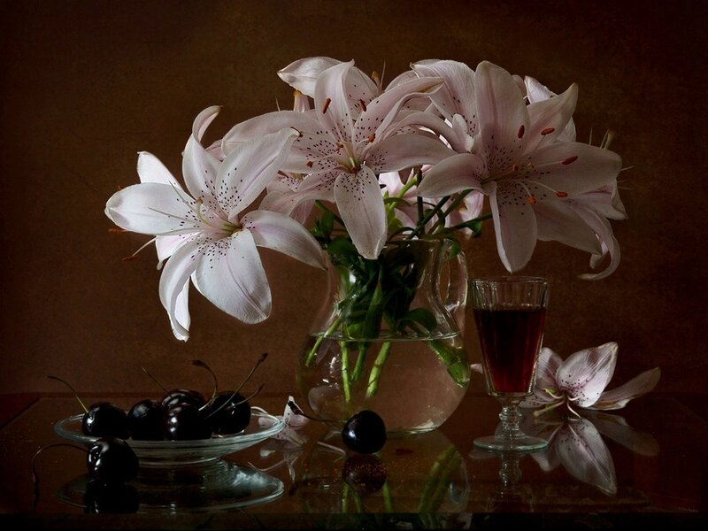 Lilies and Cherries