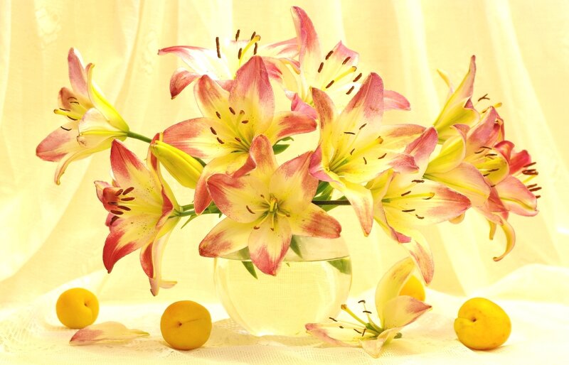 Lilies in a Vase — Yellow