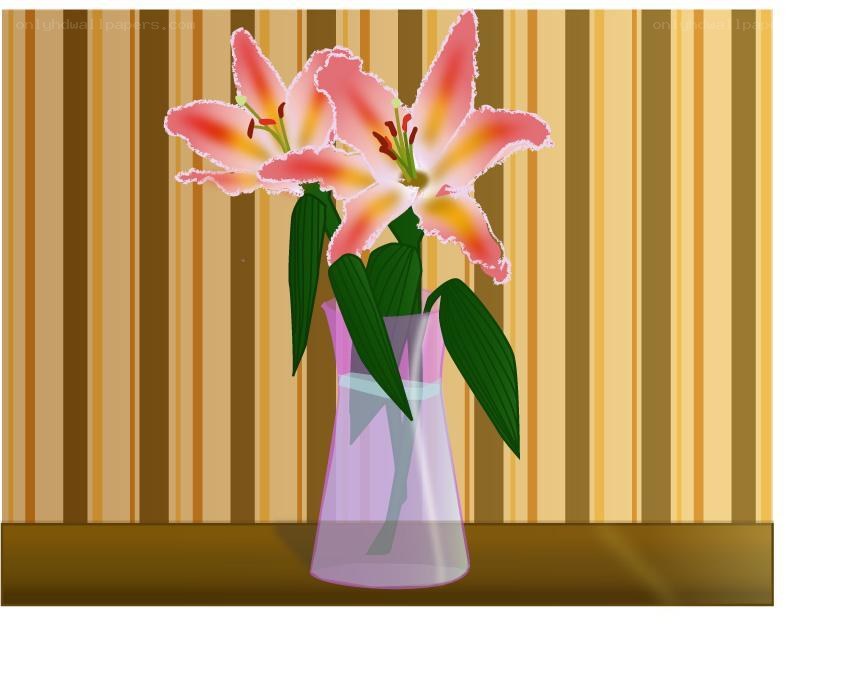 lilies in a vase