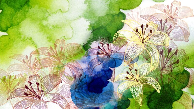 Lilies in Watercolor