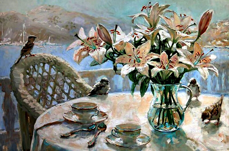 Lilies on a Table