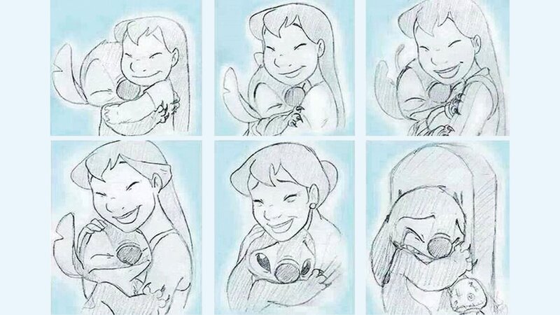 Lilo and Stitch Hugging