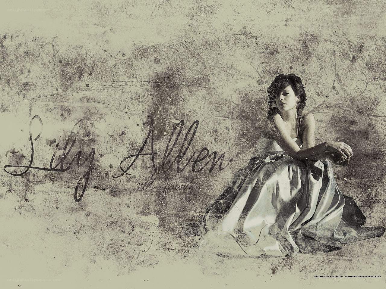 Lily Allen portrait wallpaper