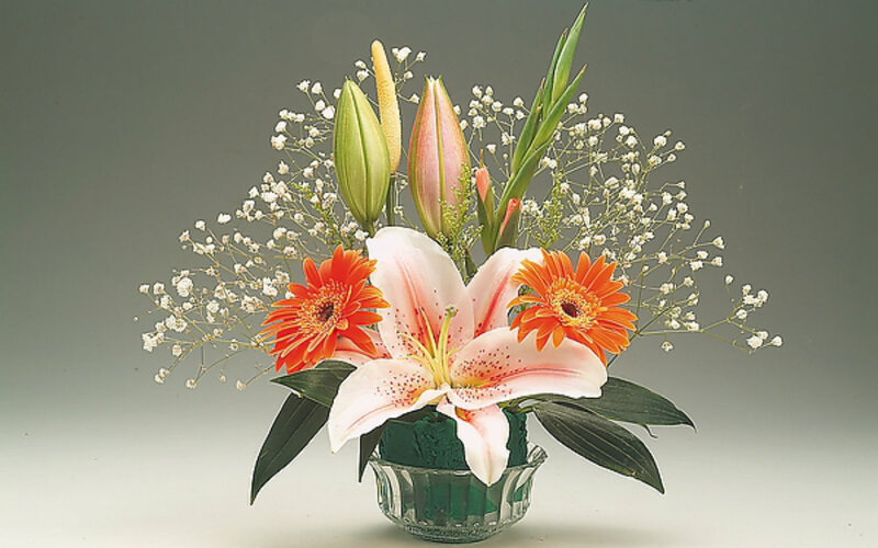 Lily and Gerbera Arrangement