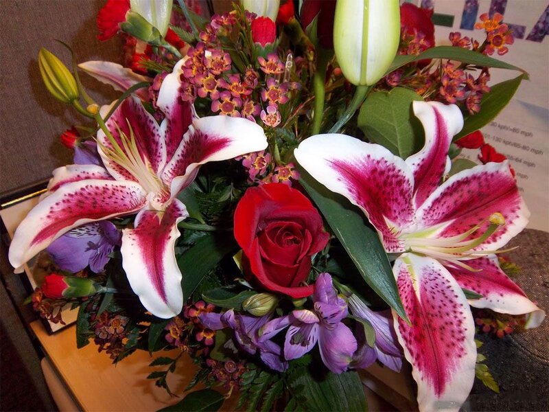 Lily and Rose Bouquet — Red