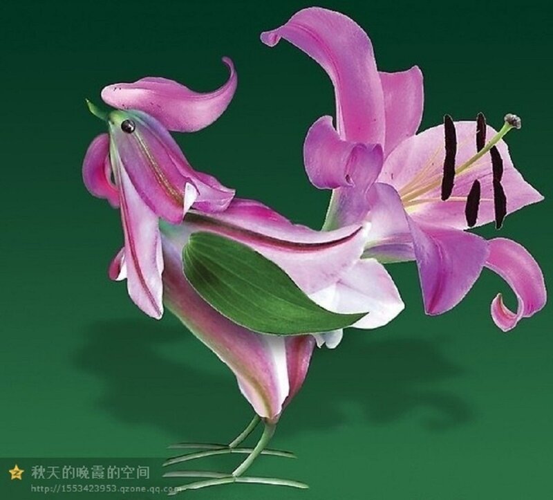 Lily Flower Bird Sculpture