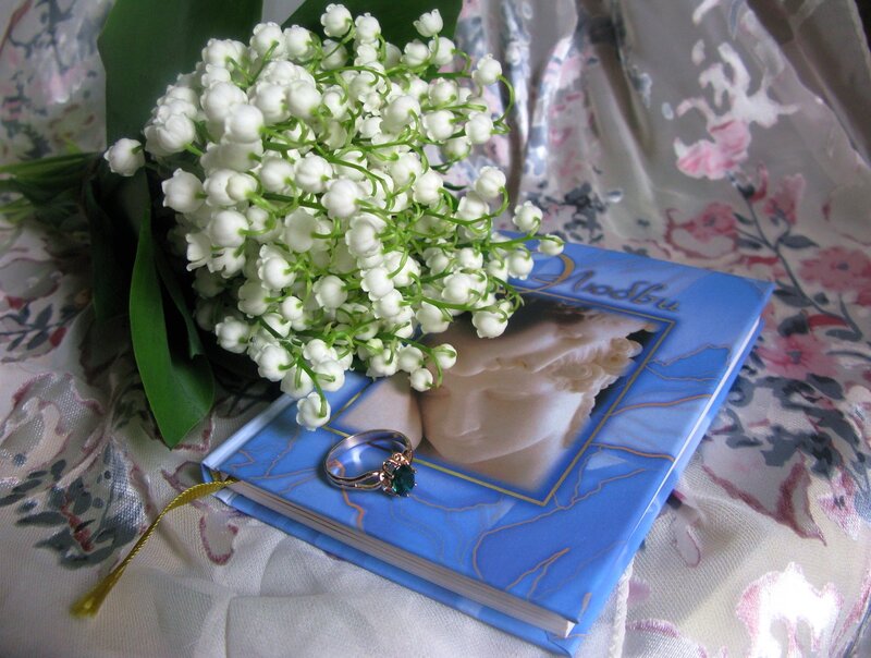 Lily of the Valley Bouquet — Blue, Serene, Photograph, Book