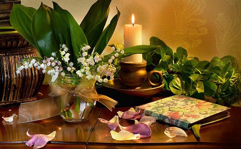 Lily of the Valley Flowers — Green, Serene, Night