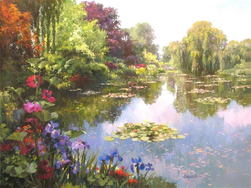 Lily Pond in Garden