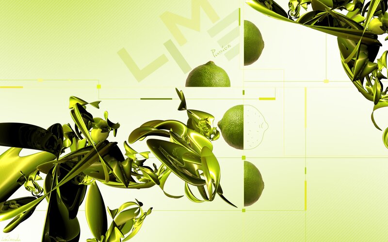 lime abstract design