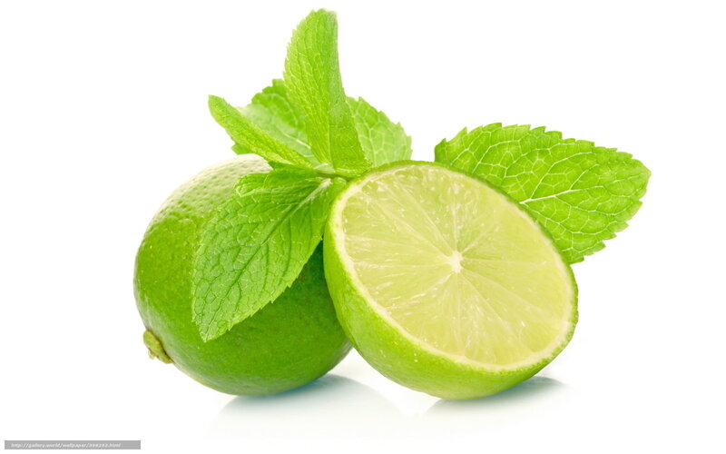 Lime and Mint Leaves