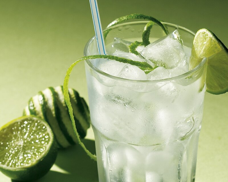 Lime Cocktail in Glass — Green, Refreshing