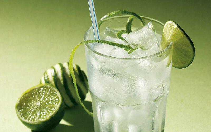 Lime Cocktail in Glass
