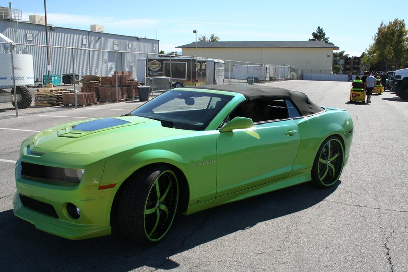 Lime Green Camaro Convertible