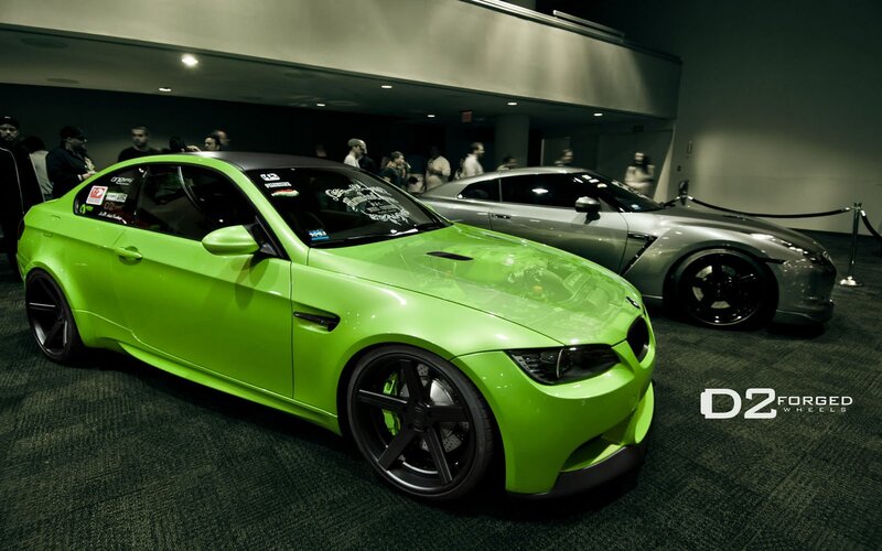 Lime Green Car at Show