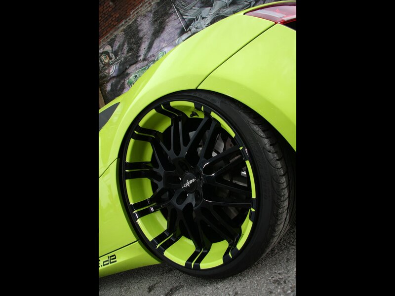 lime green car wheel