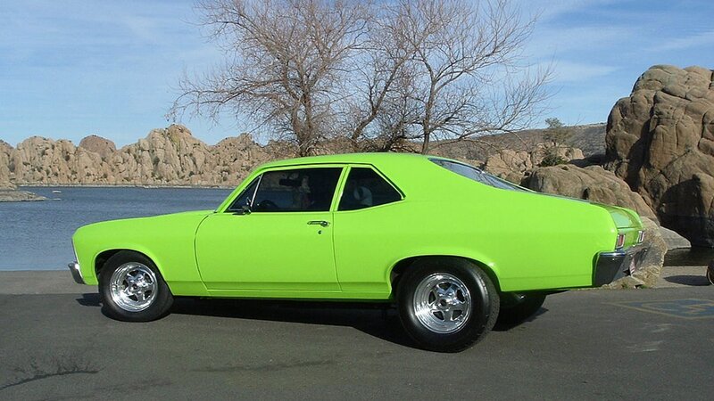 Lime Green Classic Car — Lime Green, Serene