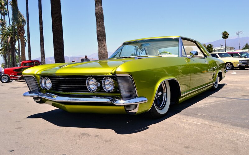 Lime Green Classic Car — Lime Green, Sunny