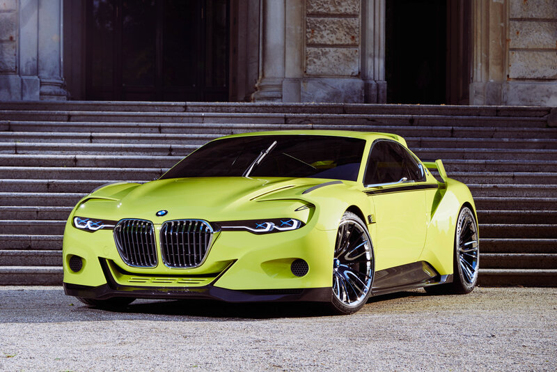 Lime Green Concept Car — Lime Green, Dramatic, Afternoon