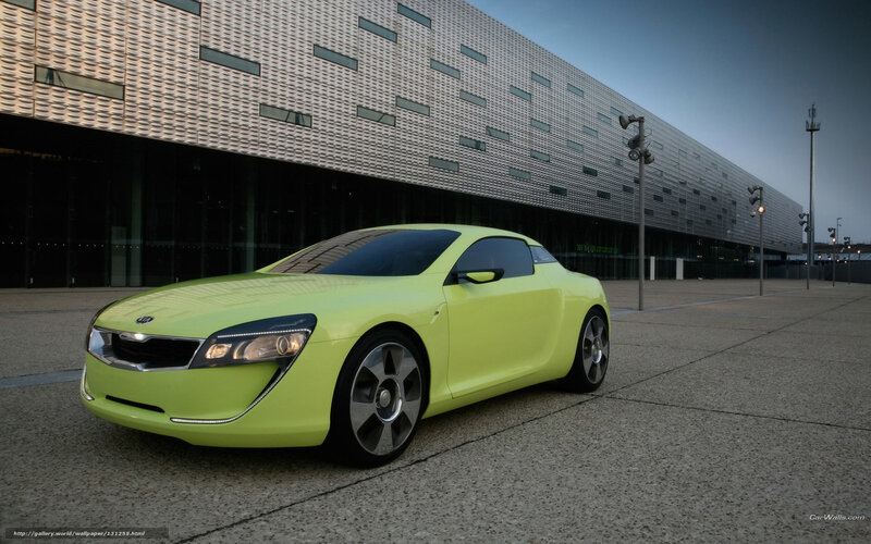 Lime Green Concept Car — Lime Green, Dramatic, Night