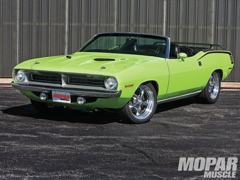 Lime Green Convertible Car
