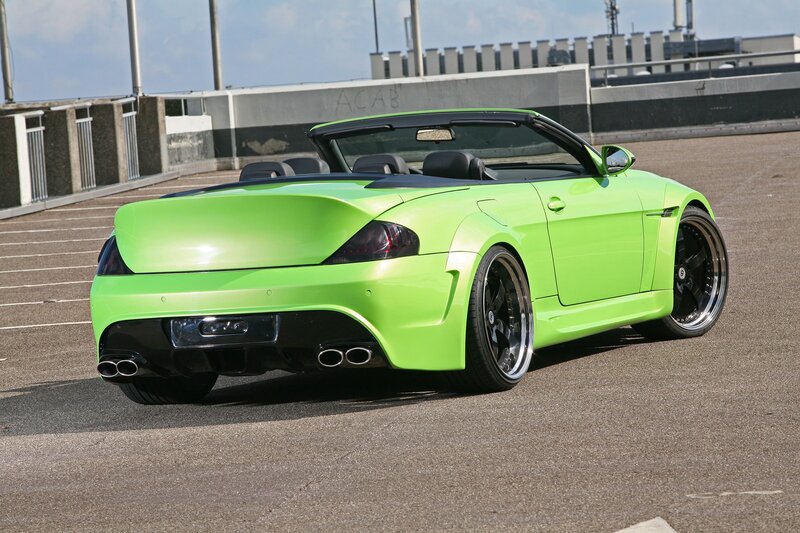 lime green convertible sports car
