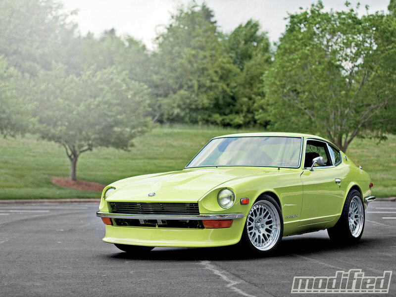 Lime Green Datsun Car