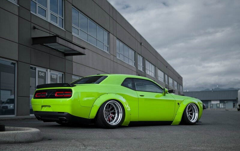 Lime Green Dodge Challenger — Lime Green