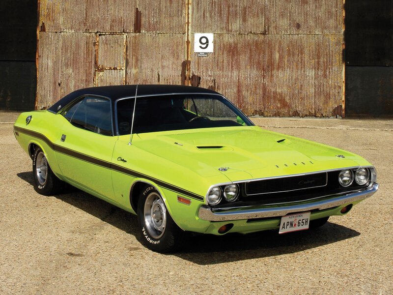 lime green dodge challenger