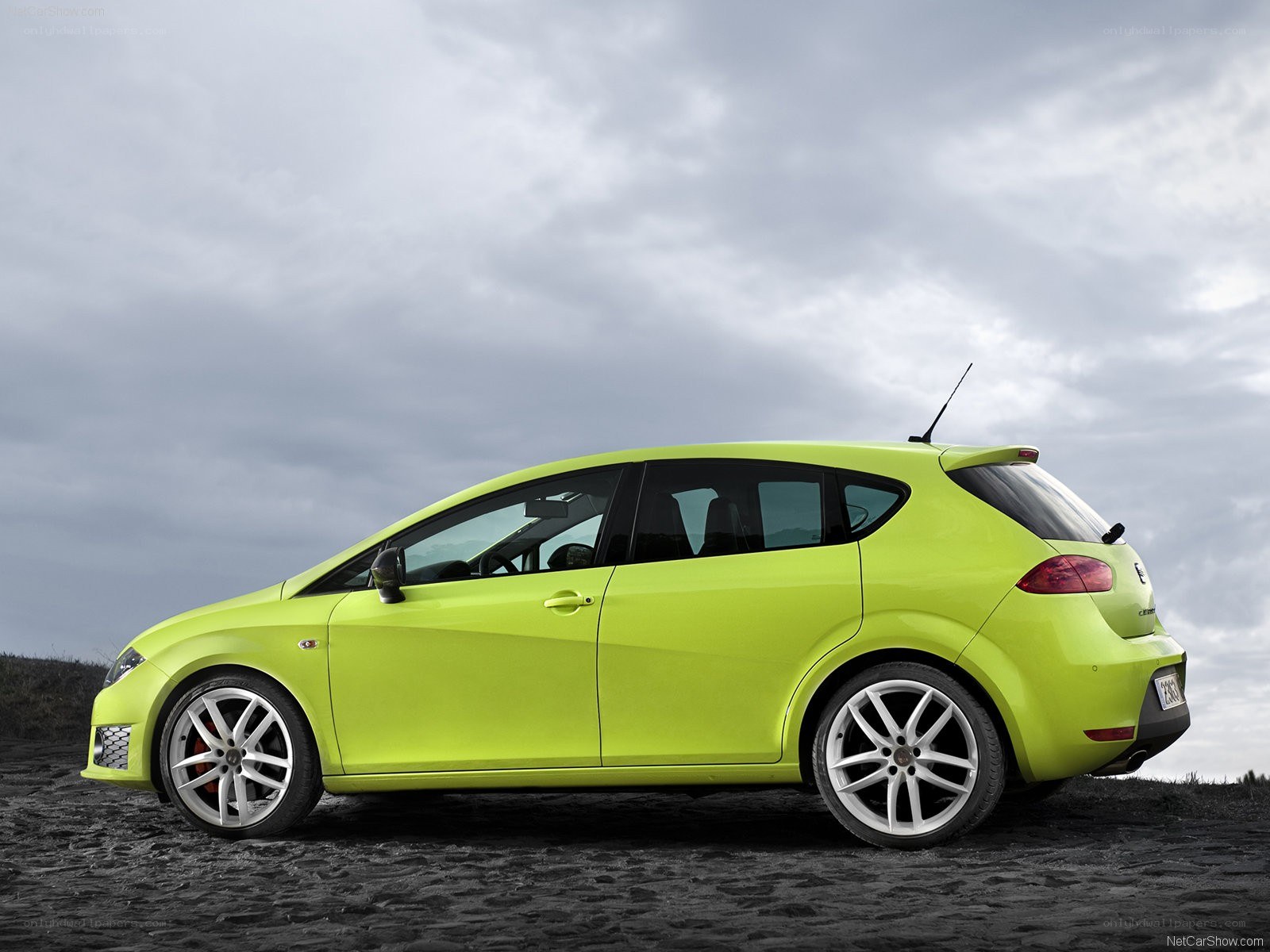 lime green hatchback car