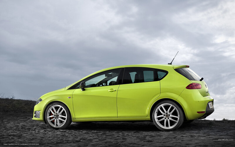 lime green hatchback car
